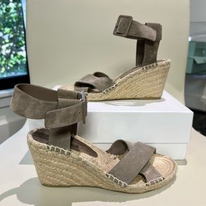 Vince Stefania Suede Espadrille Wedge Sandal